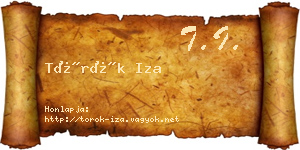Török Iza névjegykártya