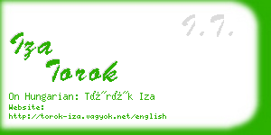 iza torok business card
